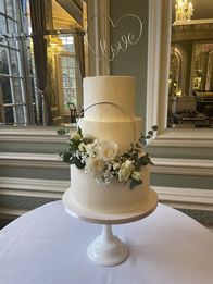 Boho Fresh Flowers — Buttercream Wedding Cake by Catherine Scott