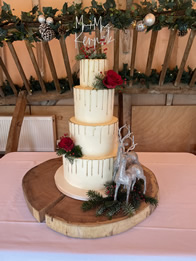 Christmas Drips — Buttercream Wedding Cake by Catherine Scott