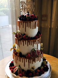 Fresh Fruit and Drips — Buttercream Wedding Cake by Catherine Scott
