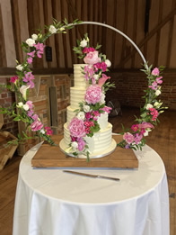 Natures Charm with Hoop — Buttercream Wedding Cake by Catherine Scott