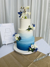 Blue Ombre — Buttercream Wedding Cake by Catherine Scott