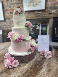 Pink Buttercream — Buttercream Wedding Cake by Catherine Scott