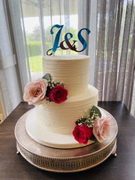 Buttercream Two-Tier Wedding Cake by Catherine Scott