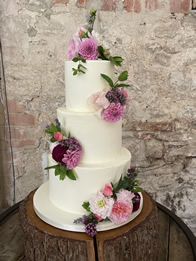 Buttercream Three-Tier Wedding Cake by Catherine Scott