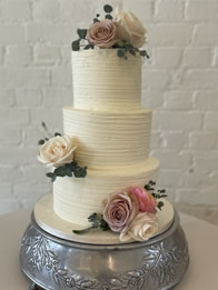 Buttercream Three-Tier Wedding Cake by Catherine Scott