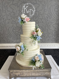 Buttercream Three-Tier Wedding Cake by Catherine Scott