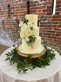 Buttercream Three-Tier Wedding Cake by Catherine Scott