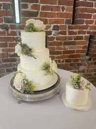 Buttercream Three-Tier Wedding Cake by Catherine Scott