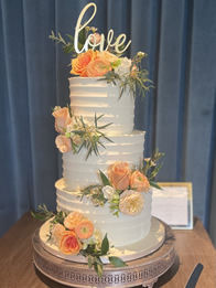 Buttercream Three-Tier Wedding Cake by Catherine Scott