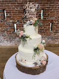 Buttercream Three-Tier Wedding Cake by Catherine Scott