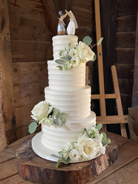 Buttercream Four-Tier Wedding Cake by Catherine Scott