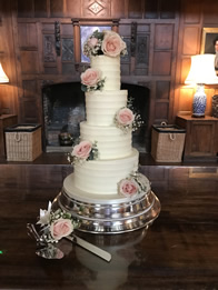 Buttercream Four-Tier Wedding Cake by Catherine Scott