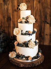 Buttercream Four-Tier Wedding Cake by Catherine Scott