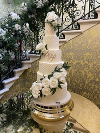 Buttercream Four-Tier Wedding Cake by Catherine Scott