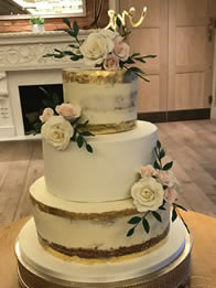 Semi Naked and White Sugarpaste — Wedding Cake by Catherine Scott