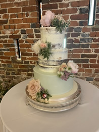 Semi Naked and Sage Green Buttercream — Wedding Cake by Catherine Scott