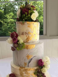 Semi Naked and Marble Sugarpaste — Wedding Cake by Catherine Scott