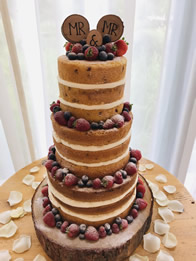 Naked Wedding Cake by Catherine Scott