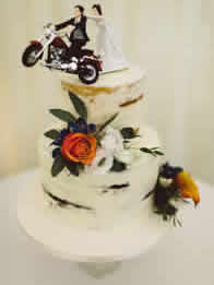 Semi-Naked Two-Tier Wedding Cake by Catherine Scott