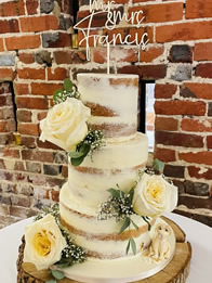 Naughty Dog — Semi-Naked Wedding Cake by Catherine Scott