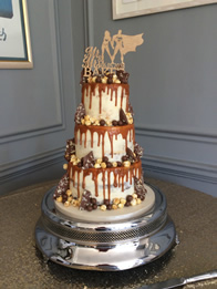 Caramel Drip — Semi-Naked Wedding Cake by Catherine Scott