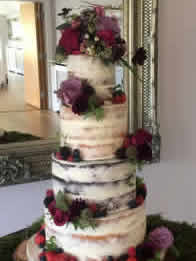 Fruit and Jewel Flowers — Semi-Naked Wedding Cake by Catherine Scott