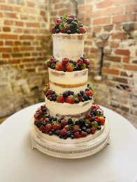 Fruit Abundance — Semi-Naked Wedding Cake by Catherine Scott
