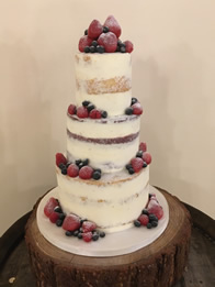 Fresh Summer Fruit — Semi-Naked Wedding Cake by Catherine Scott