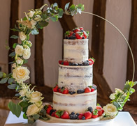 Fruit and Floral Hoop — Semi-Naked Wedding Cake by Catherine Scott