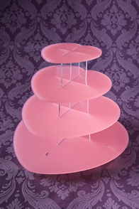 4 Tier Pink Heart