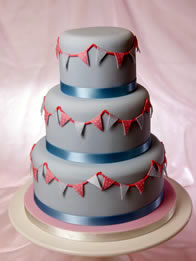 Bunting — Contemporary Wedding Cake by Catherine Scott