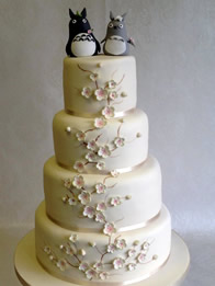 Cherry Blossom — Contemporary Wedding Cake by Catherine Scott