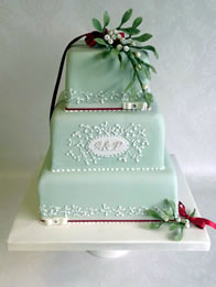 Mistletoe & Wine — Contemporary Wedding Cake by Catherine Scott