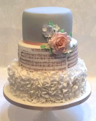 Music & Ruffles — Contemporary Wedding Cake by Catherine Scott