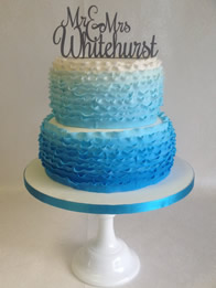 Ombre Ruffles — Contemporary Wedding Cake by Catherine Scott