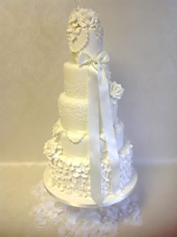 Petals & Pearls — Contemporary Wedding Cake by Catherine Scott