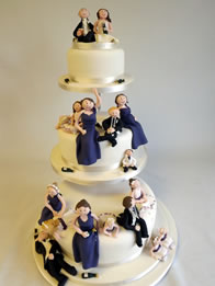 Wedding Party — Contemporary Wedding Cake by Catherine Scott