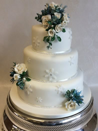 Winter Thistles — Contemporary Wedding Cake by Catherine Scott