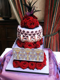 Art Deco novelty wedding cake by Catherine Scott