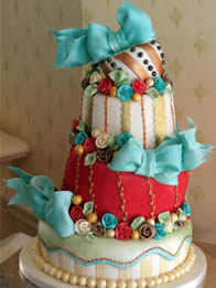 Carnival novelty wedding cake by Catherine Scott