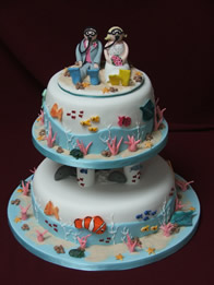 Coral Reef novelty wedding cake by Catherine Scott