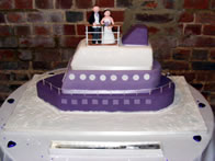 Cruise Ship novelty wedding cake by Catherine Scott