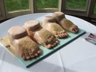His & Hers Feet novelty wedding cake by Catherine Scott