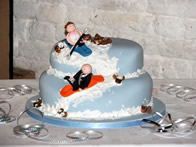 Kayaks novelty wedding cake by Catherine Scott