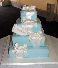 Tiffany Boxes novelty wedding cake by Catherine Scott