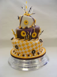 Wonky Sunflowers novelty wedding cake by Catherine Scott